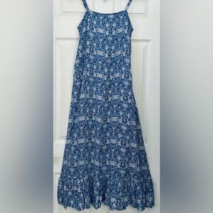 Chelsea & Theodore Blue and White Printed Maxi Dress